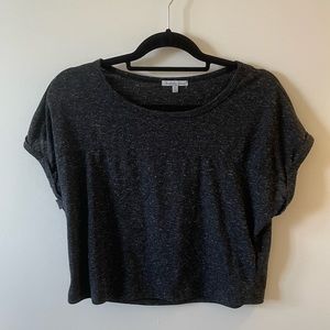 Cotton gray crop top